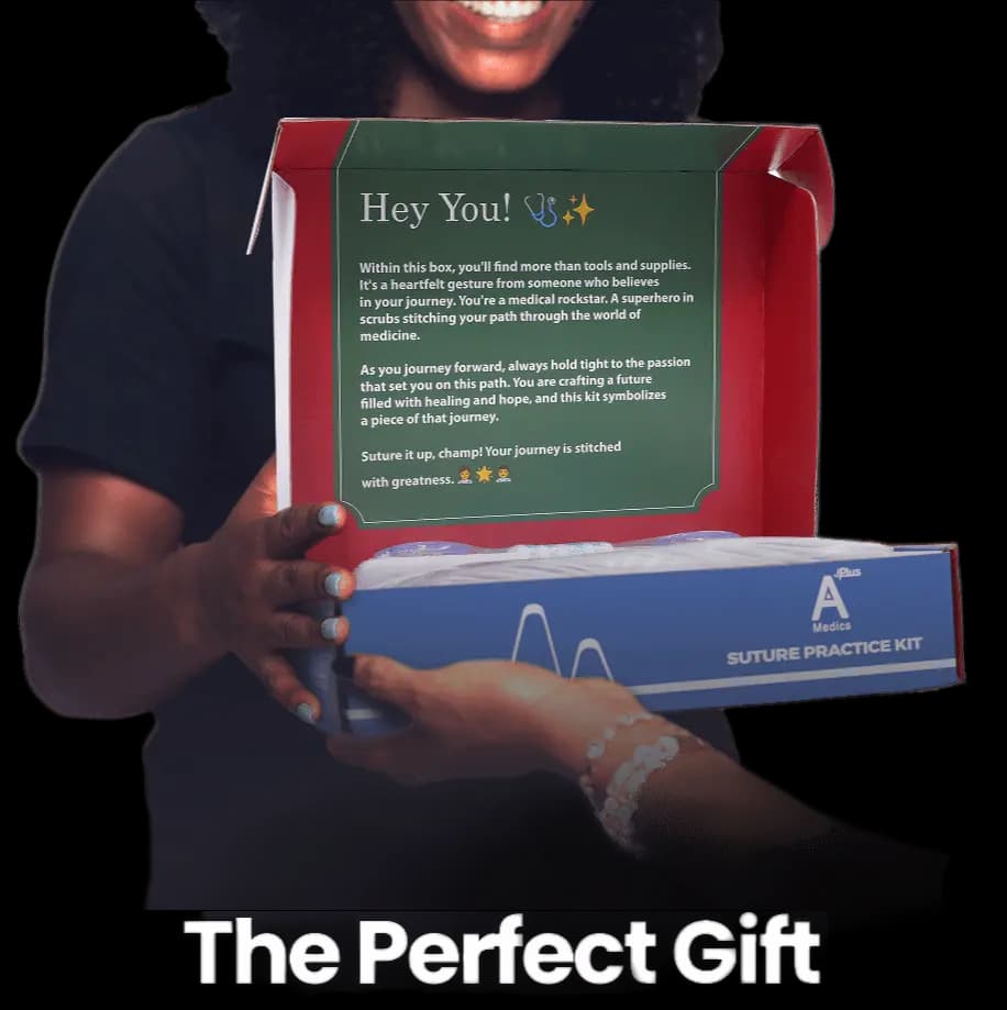 Gift-ready packaging of the suture practice kit